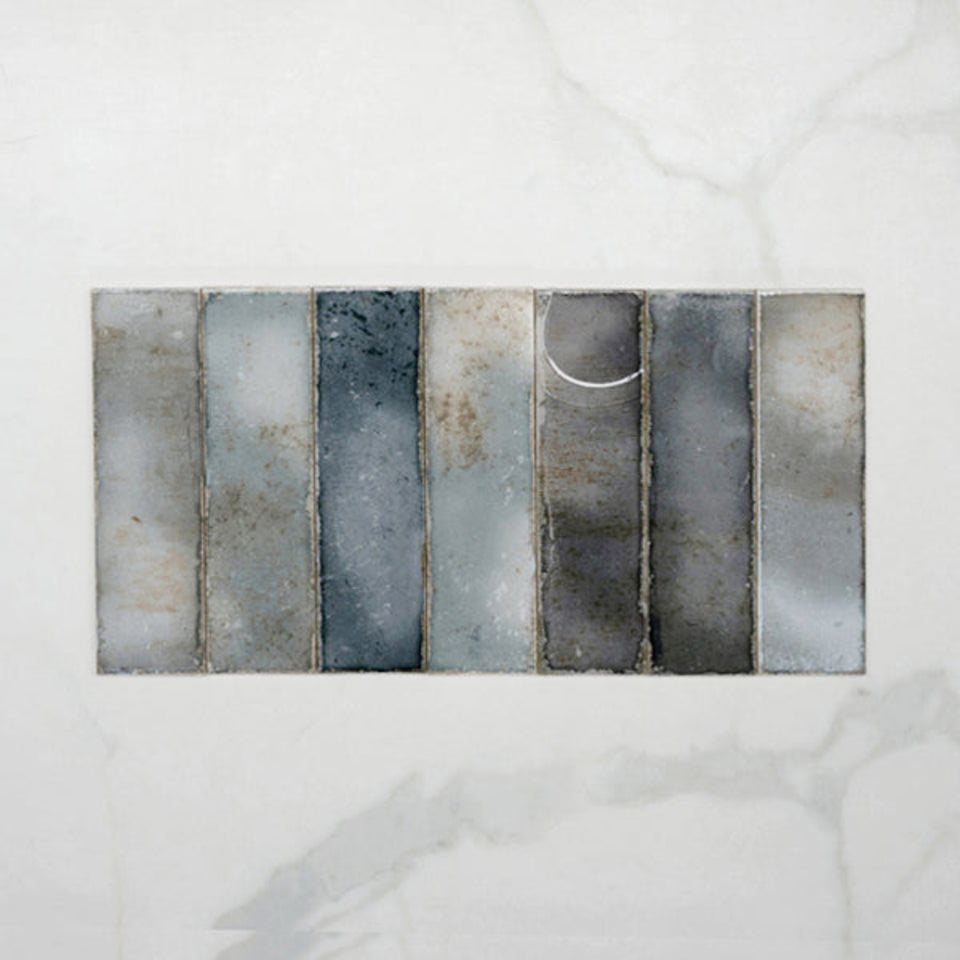 Anthracite Grey Leon Spanish Subway Tile Gloss 69 x 240mm Ceramic
