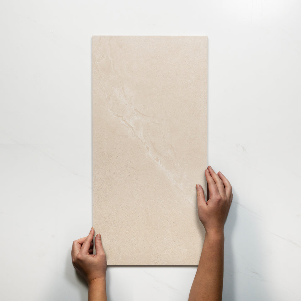 Ardenne Beige Travertine Look Porcelain Tile P4 300×600mm