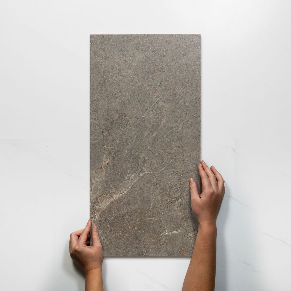 Auralis Grey Brown Honed Porcelain Tile 300 x 600mm