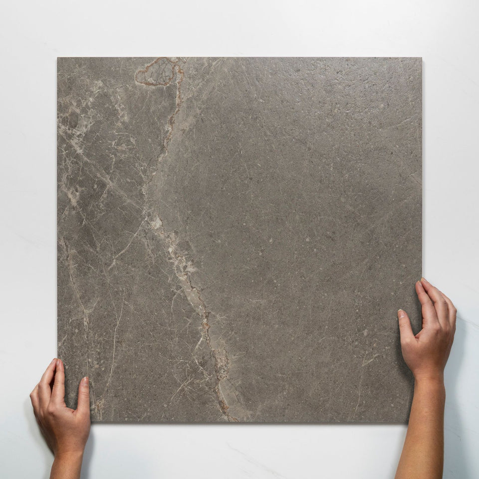 Auralis Grey Brown Honed Porcelain Tile 600 x 600mm