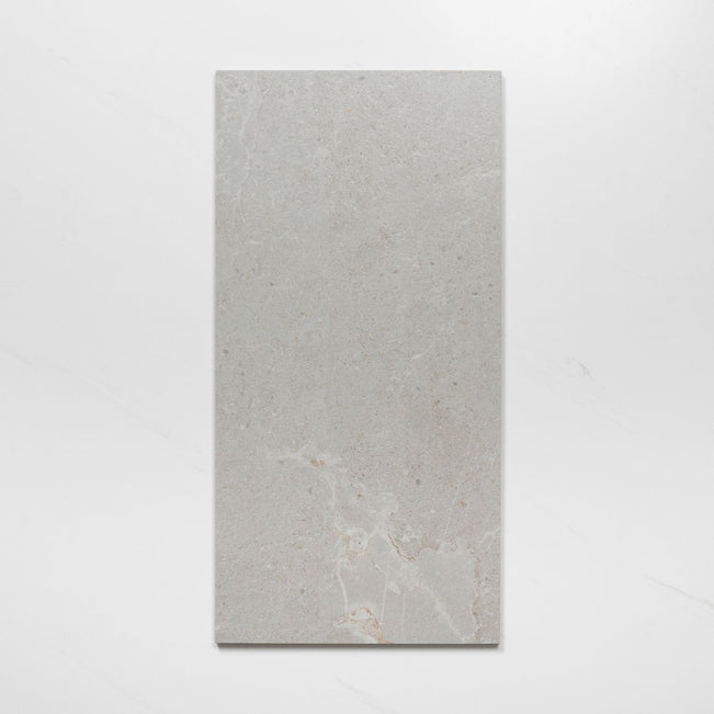 Single Auralis Warm Grey Honed Porcelain Tile 600 x 1200mm 612ARDLGH - The Blue Space