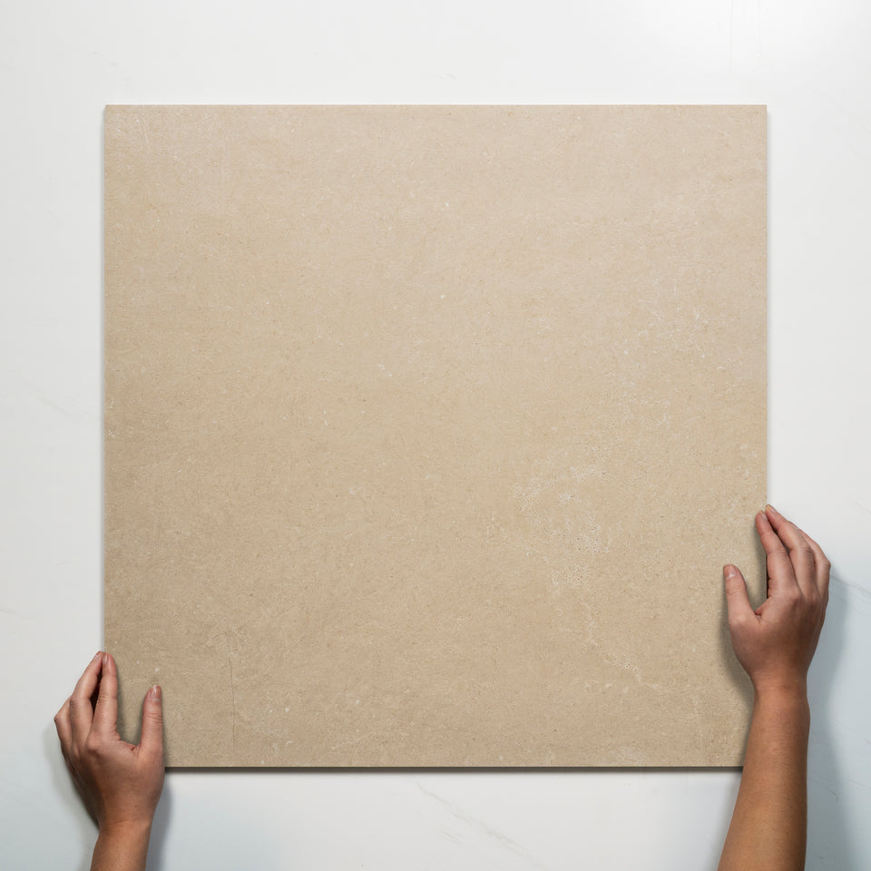 Avedon Beige Limestone Look Porcelain Outdoor Tile P5 600×600mm