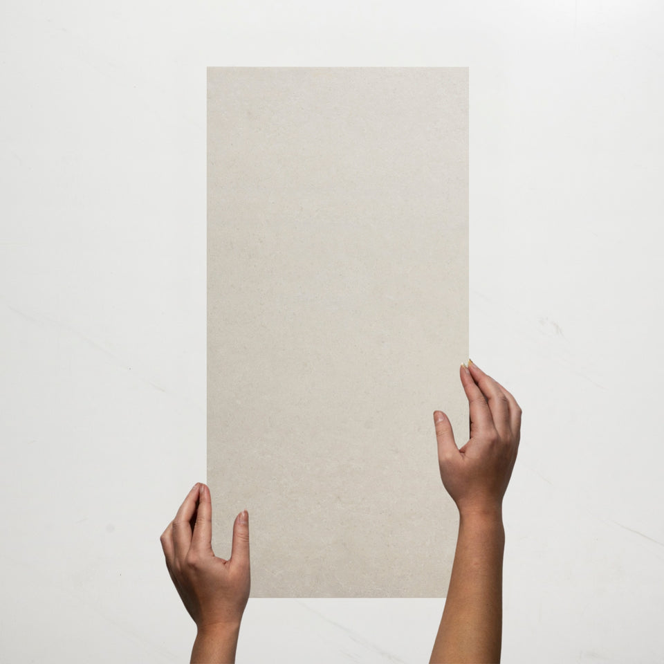 Avedon White Limestone Look Porcelain Tile P3 300×600mm
