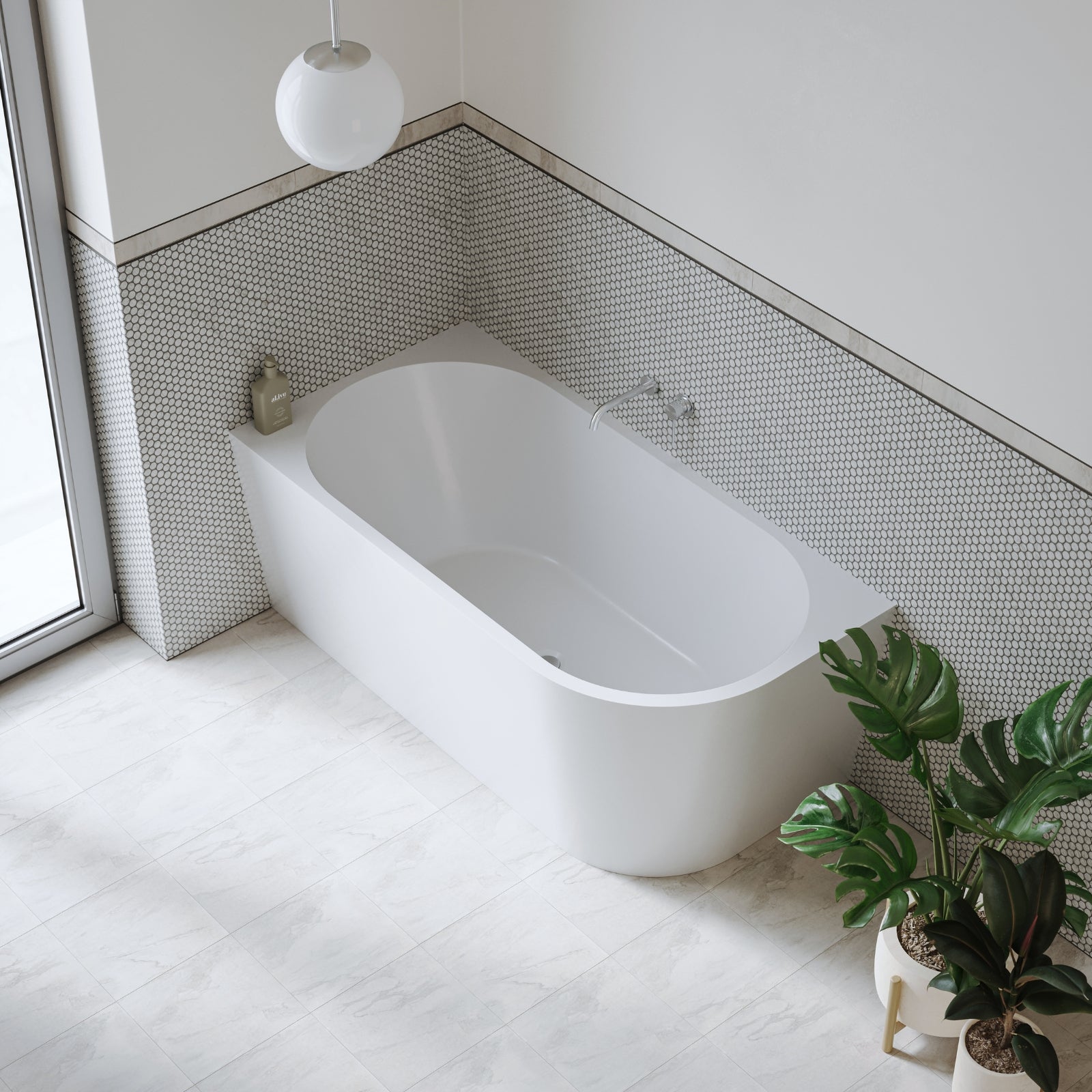 Lifestyle 3 Bao Bon 1500mm Back to Corner Bath - Left Hand Corner BAO500315L - The Blue Space