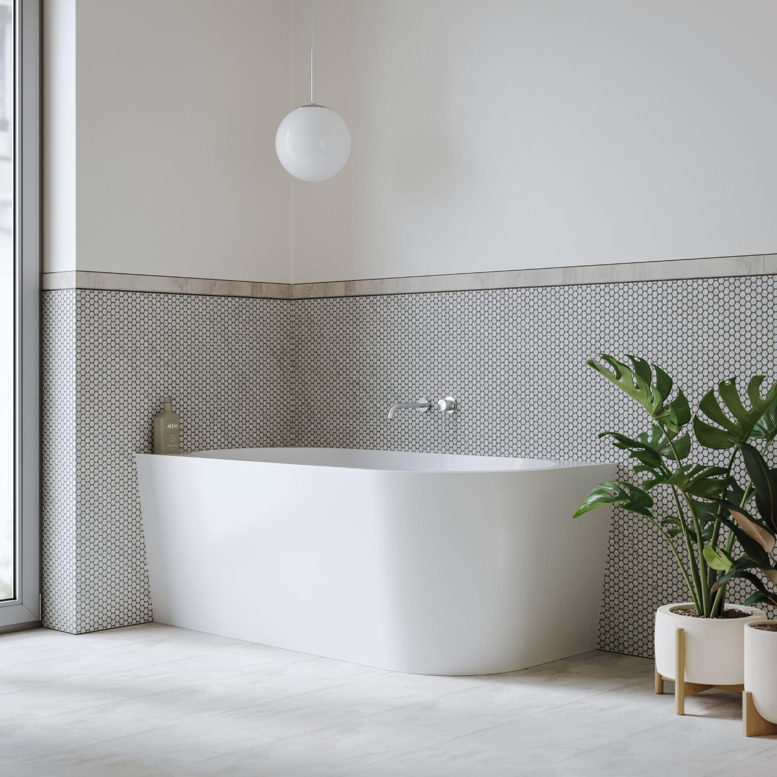 Lifestyle 2 Bao Bon 1700mm Back to Corner Bath - Left Hand Corner BAO500317L - The Blue Space
