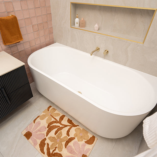 Bao Elegant 1500mm Back to Wall Bath - Matte White
