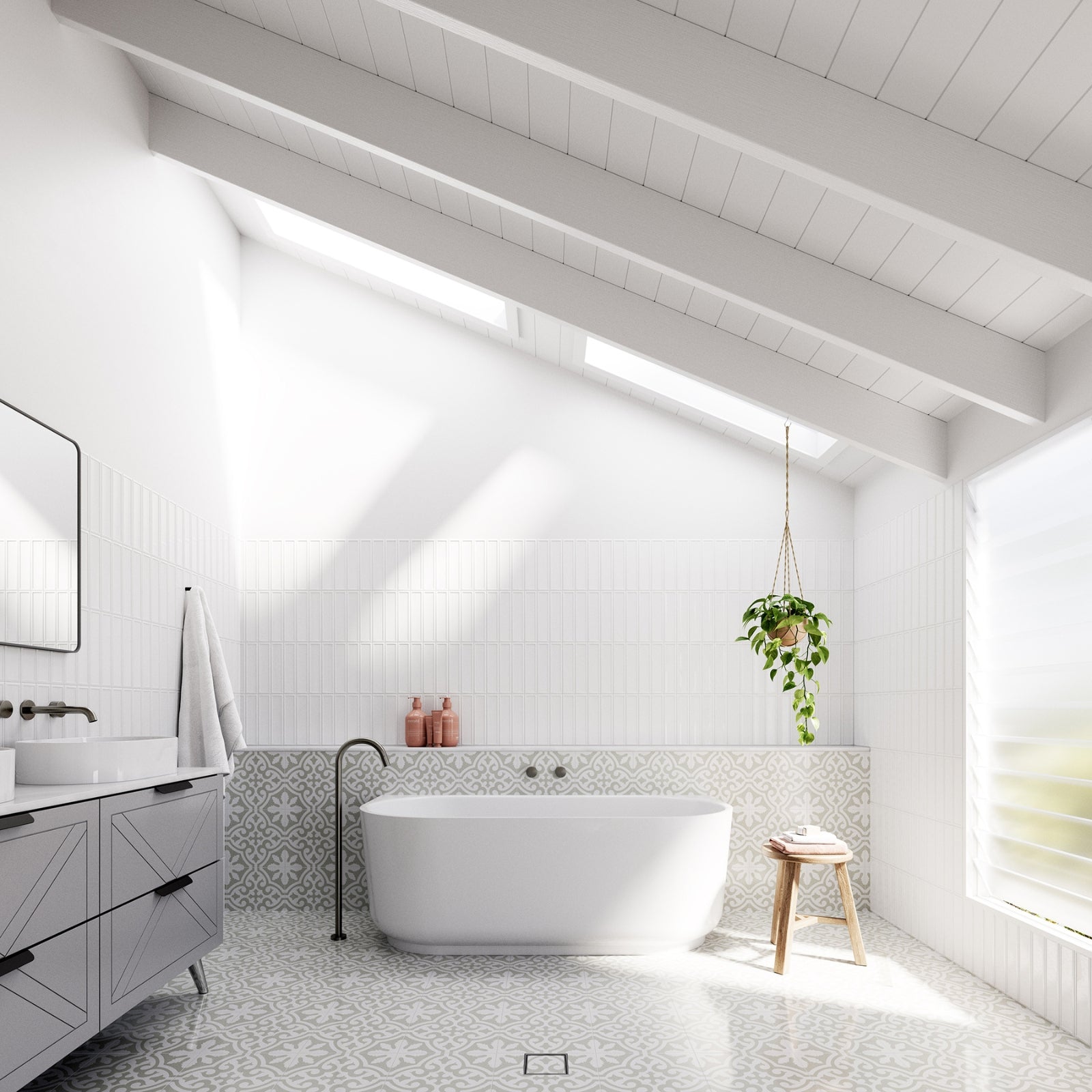 Lifestyle 2 Bao Elegant 1500mm Back to Wall Bath BAO200115 - The Blue Space
