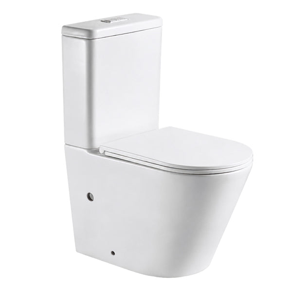 Bao Elegant Raised Height Rimless Back to Wall Toilet Suite BAOBTW10 - The Blue Space