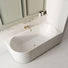 Lifestyle 2 Bao Fluted 1700mm Back to Corner Bath - Matte White - Right Hand Corner BAO100217R - The Blue Space