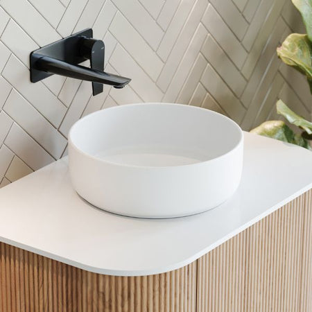 Bao Round 360mm Above Counter Basin - Matte White