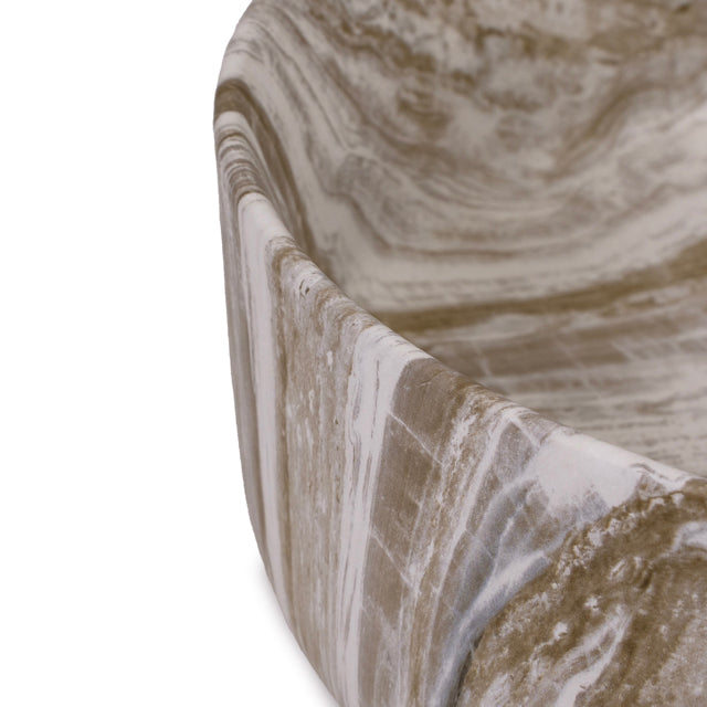 Bao Round 400mm Above Counter Basin Ochre Veins