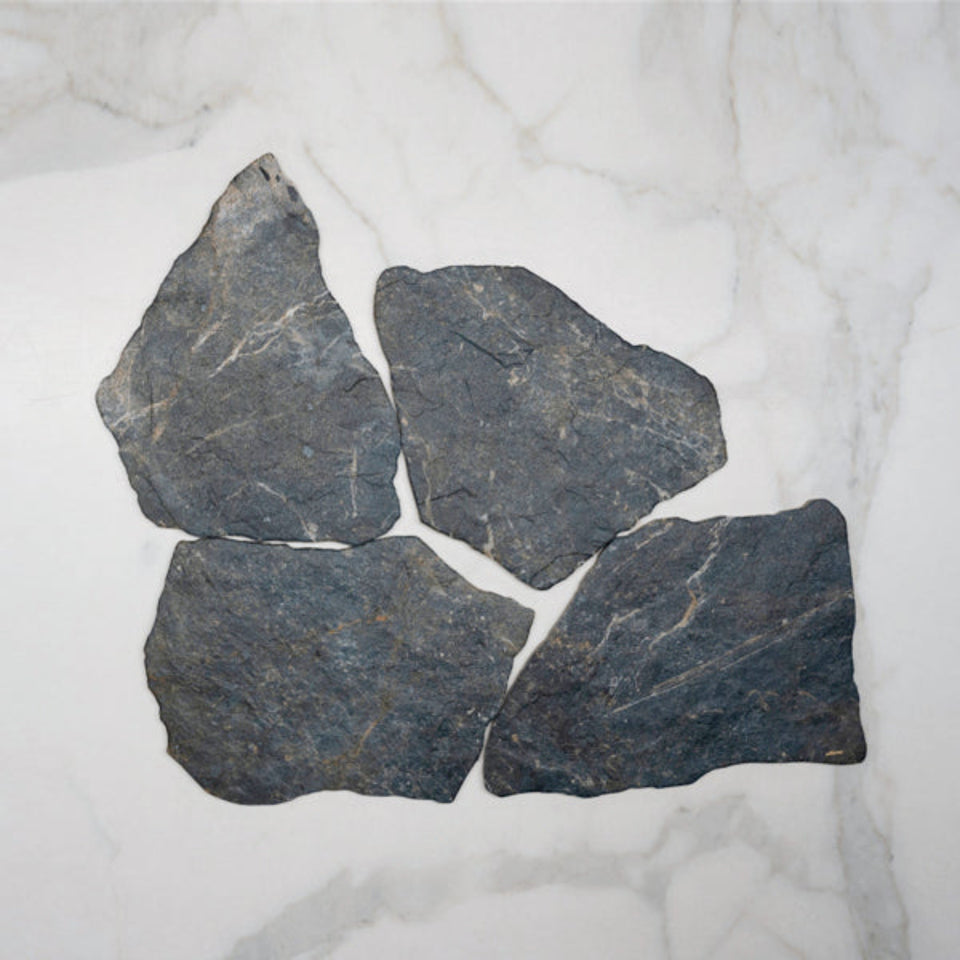Black Aria Stone Tile Matte Crazy Pave Porcelain
