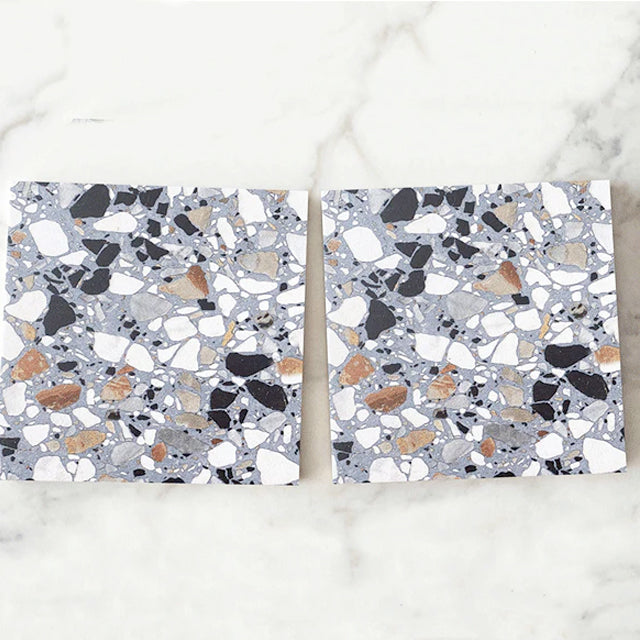 Blue Theo Terrazzo Tile Matt 200 x 200mm Porcelain