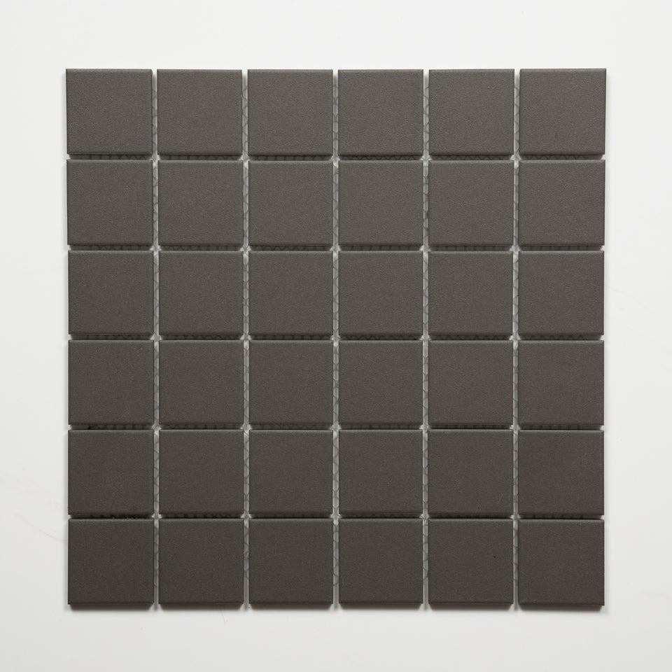 Briq Graphite Unglazed Porcelain Mosaic Tile 48×48mm