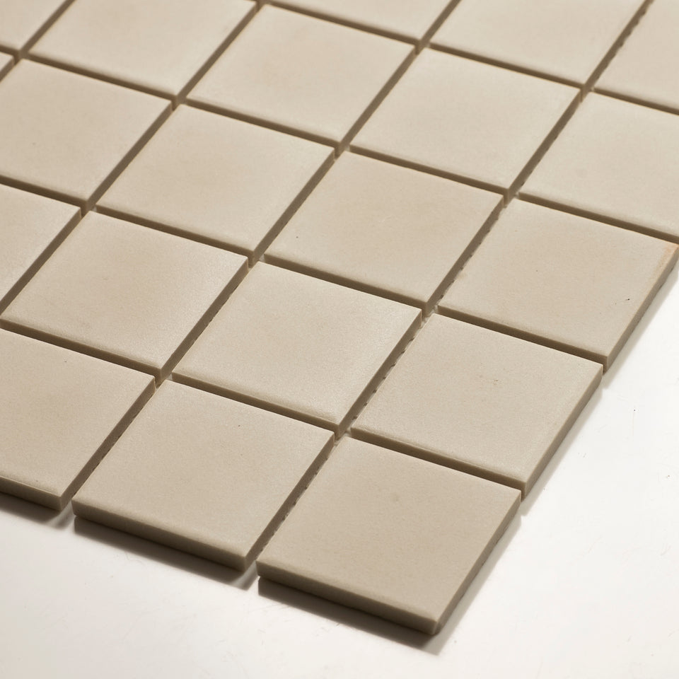 Briq Milk Unglazed Porcelain Mosaic Tile 48×48mm