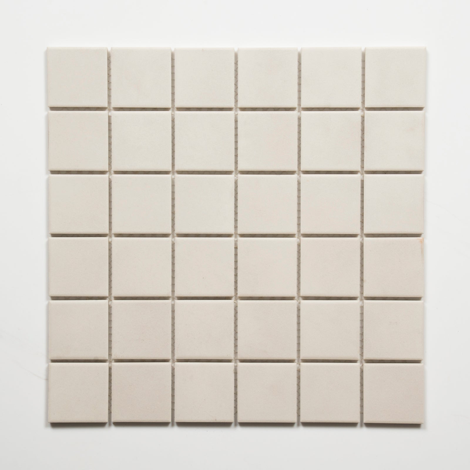 Single No Hand Briq Milk Unglazed Porcelain Mosaic Tile 48×48mm MOSBIUNG48 - The Blue Space