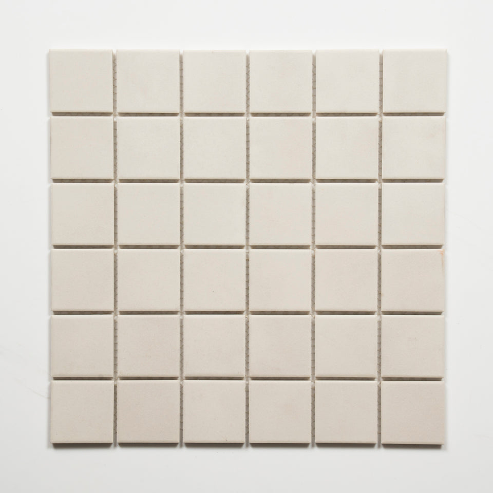 Briq Milk Unglazed Porcelain Mosaic Tile 48×48mm