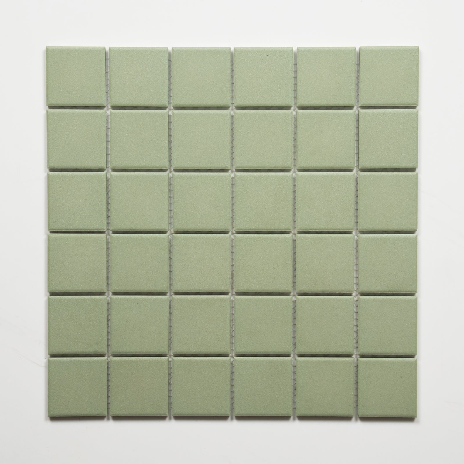 Single No Hand Briq Sage Unglazed Porcelain Mosaic Tile 48×48mm MOSOLUNG48 - The Blue Space