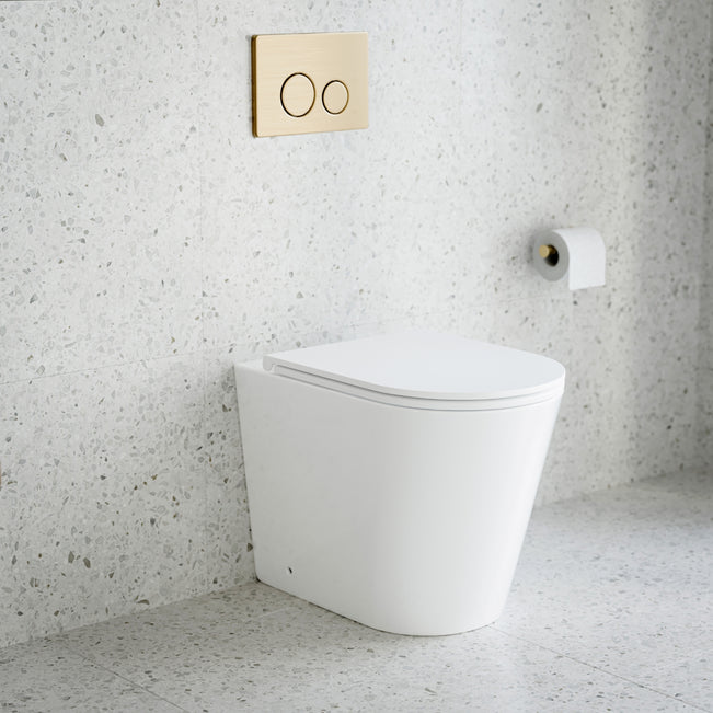 Build Your In-Wall Toilet: Bao Elegant Wall Faced Toilet Pan Gloss White with Cistern Options