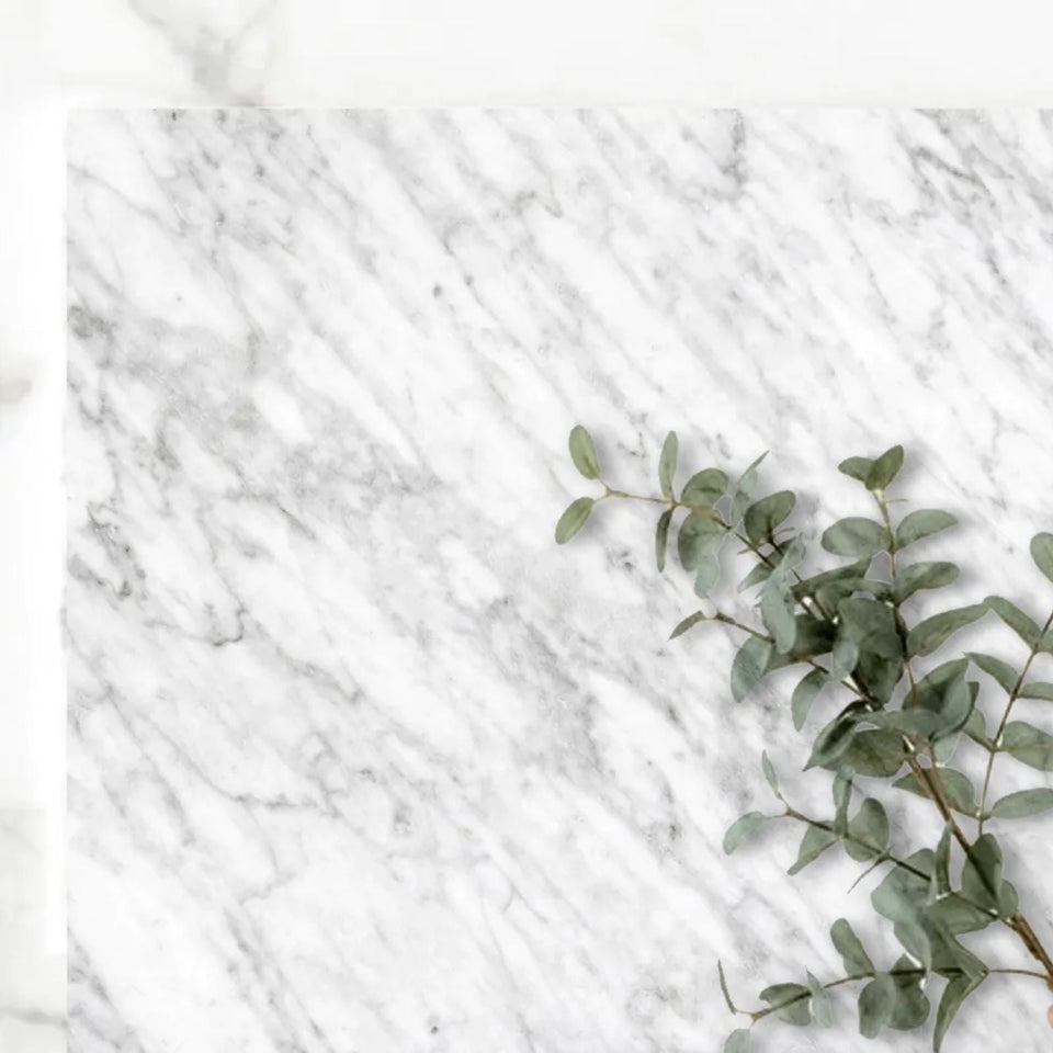 Otti Byron Fluted Woodland Oak Wall Hung Vanity with Undermount Natural Carrara Marble Top & Basin
