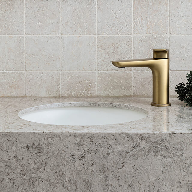 Caroma Contura II Basin Mixer - Brushed Brass