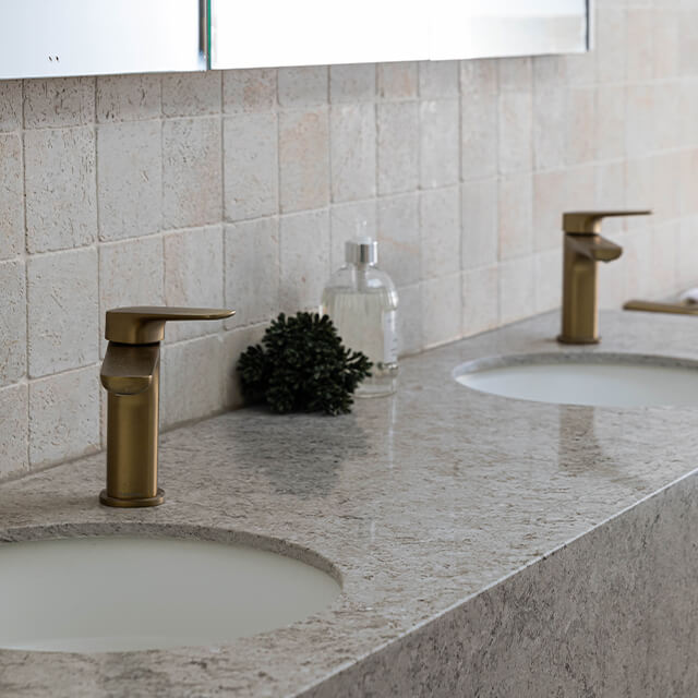 Caroma Contura II Basin Mixer - Brushed Brass