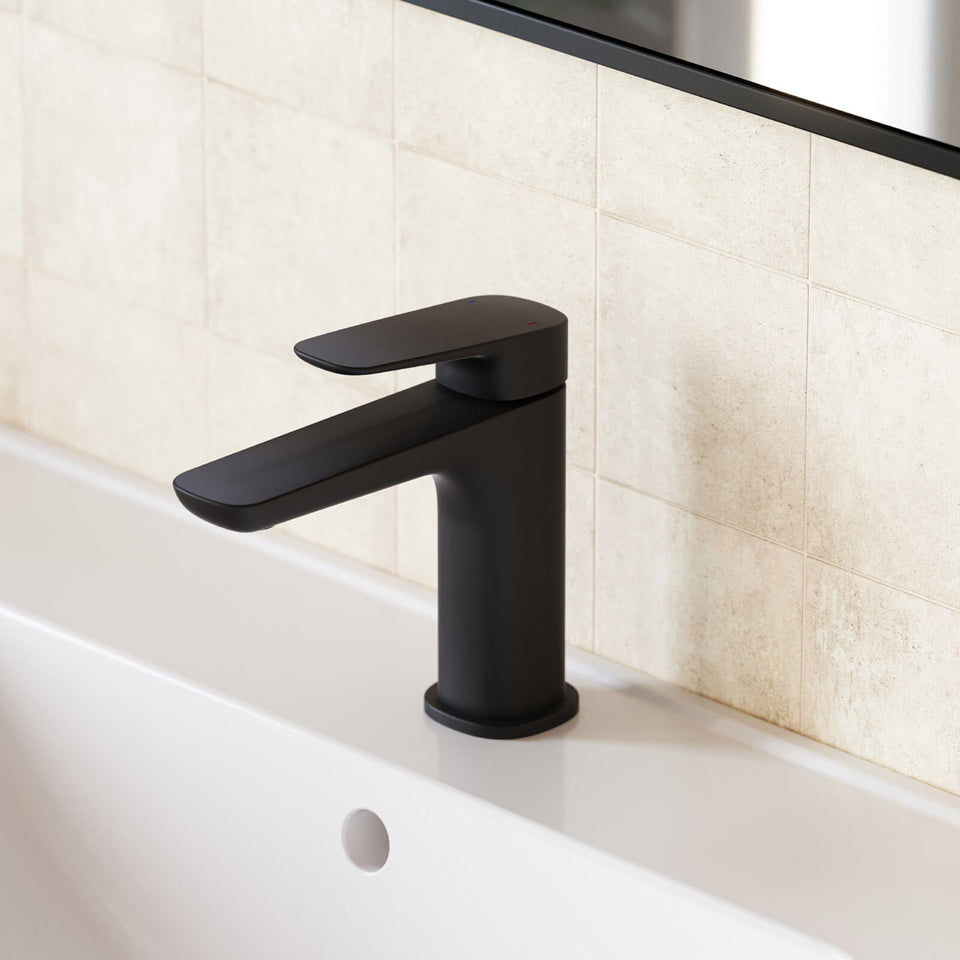 Caroma Contura II Basin Mixer - Matte Black