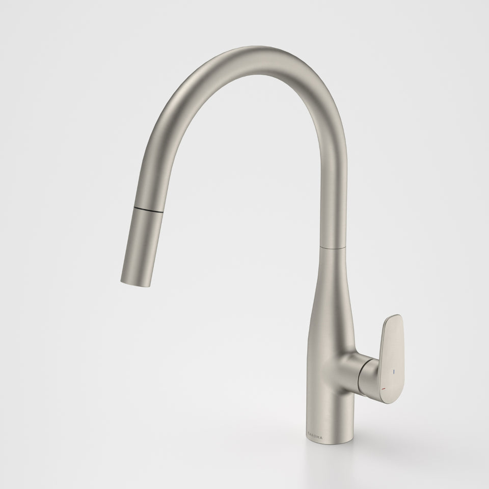 Caroma Contura II Pull Out Sink Mixer - Brushed Nickel