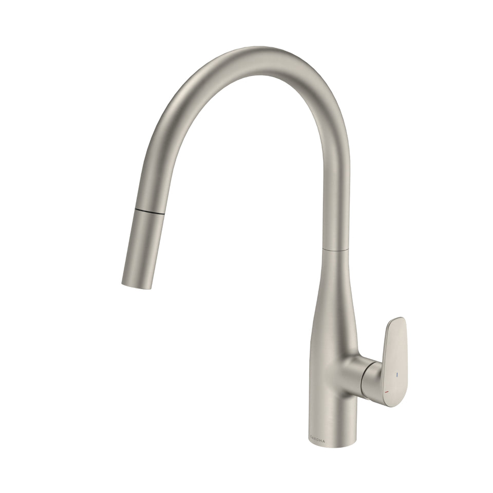 Caroma Contura II Pull Out Sink Mixer - Brushed Nickel