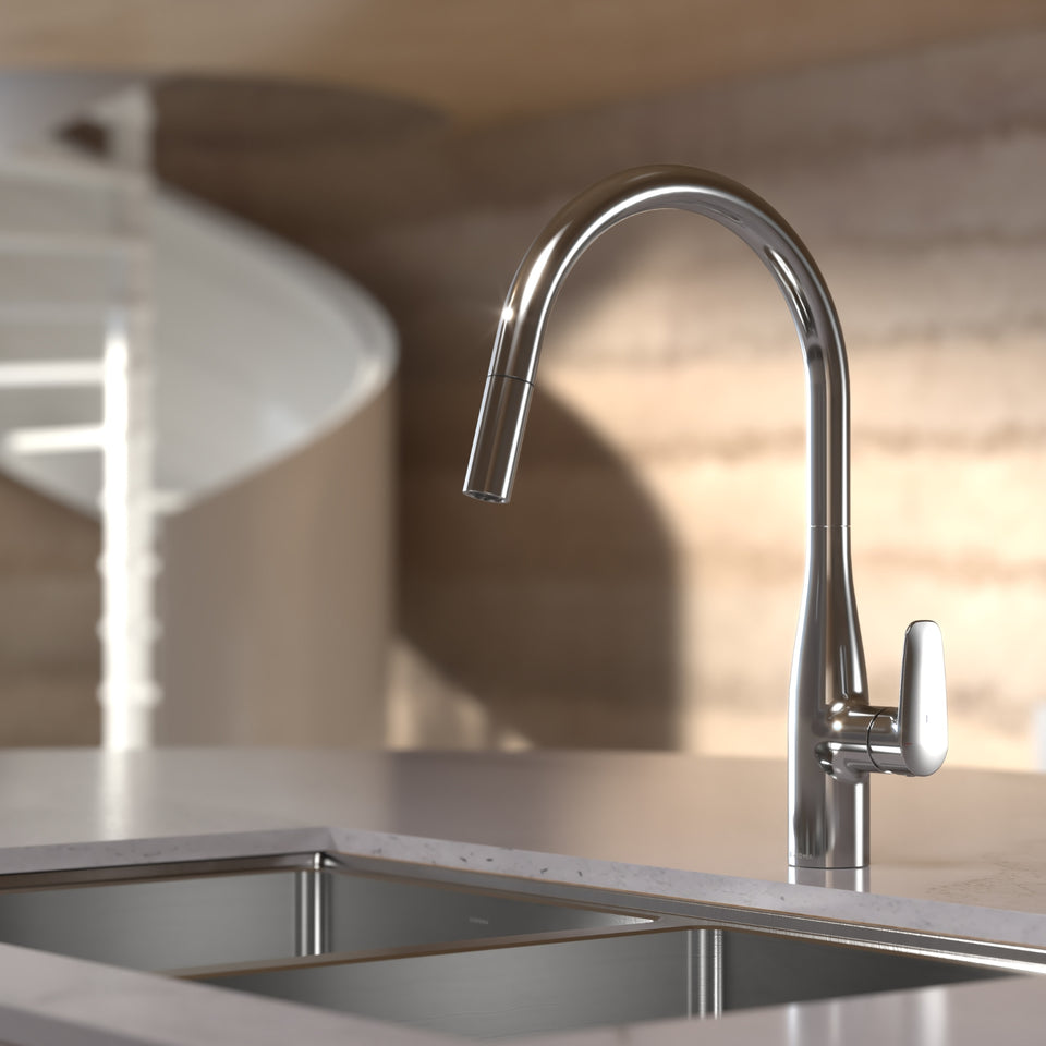 Caroma Contura II Pull Out Sink Mixer - Chrome