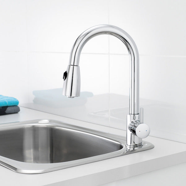 Caroma Husk Lead Free Retractable Dual Spray Sink Mixer Chrome