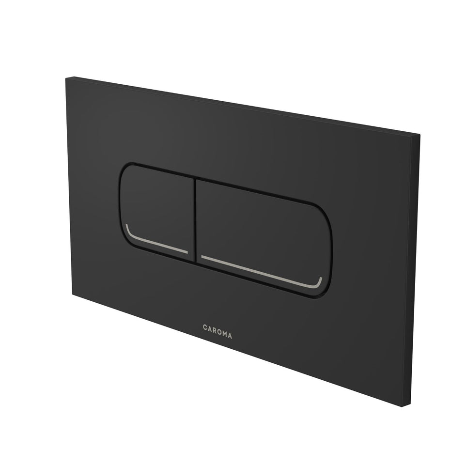 Caroma Invisi Series II® Oval Dual Flush Plate & Buttons (Metal) Matte Black