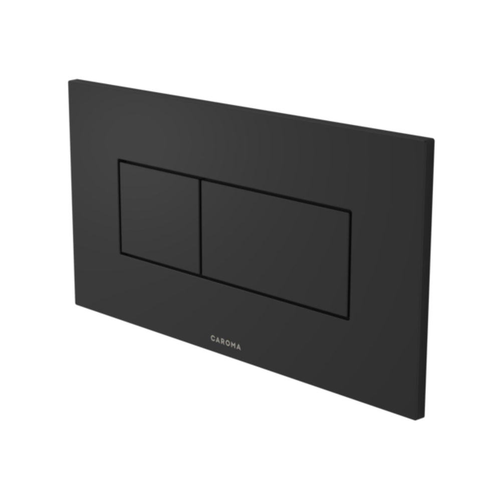 Caroma Invisi Series II® Rectangle Dual Flush Plate & Buttons (Metal) Matte Black
