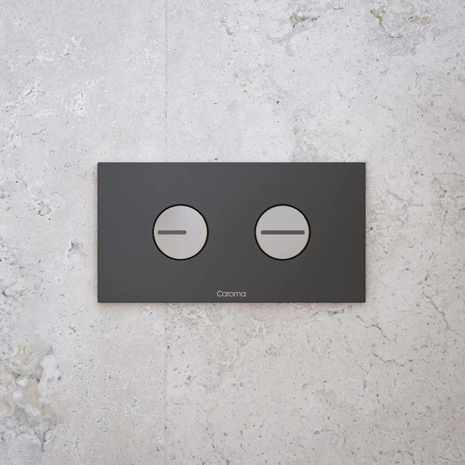 Caroma Invisi Series II Round Dual Flush Plate Buttons | The Blue Space