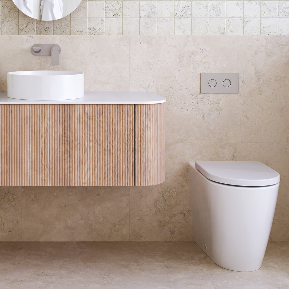Caroma Invisi Series II Round Dual Flush Metal Plate & Buttons Gunmetal