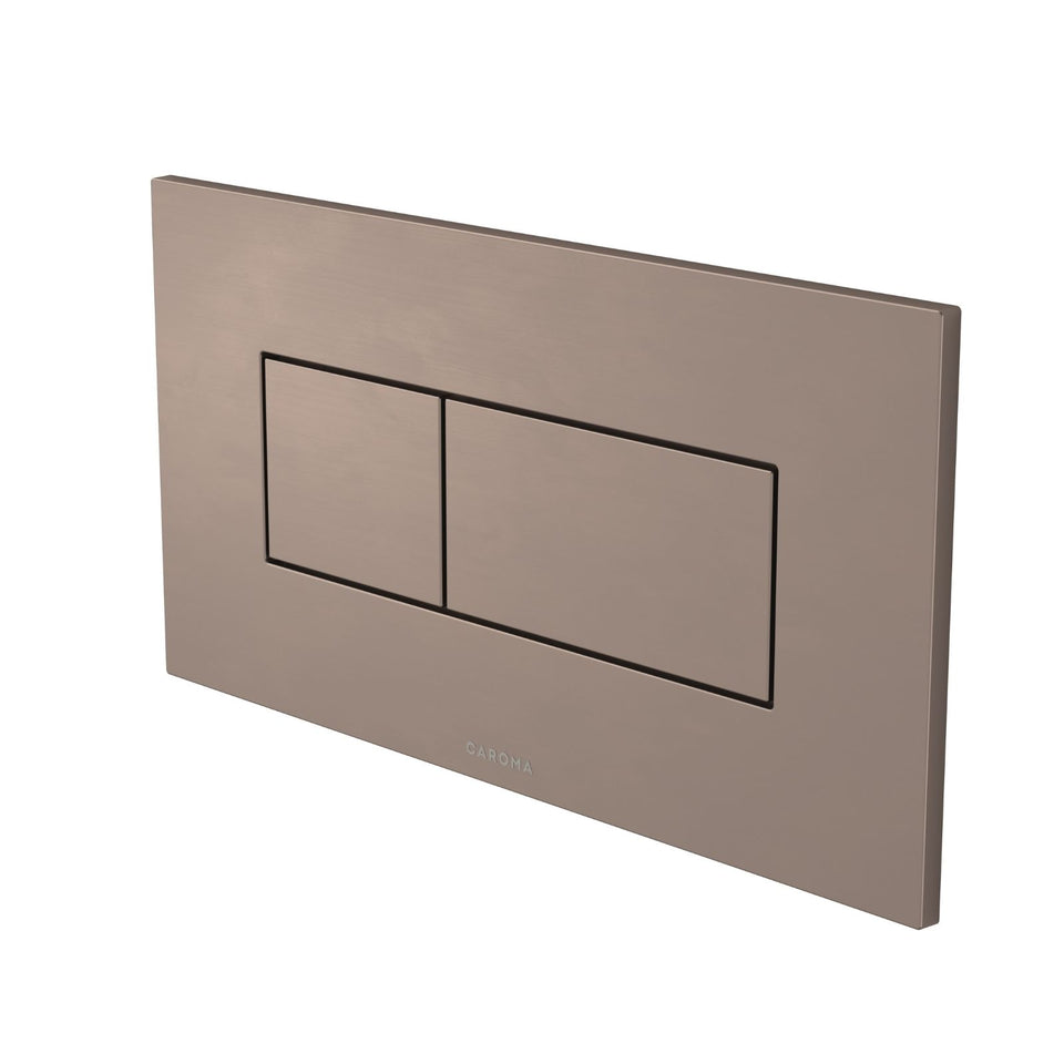Caroma Invisi Series II® Rectangle Dual Flush Plate & Buttons (Metal) Brushed Bronze