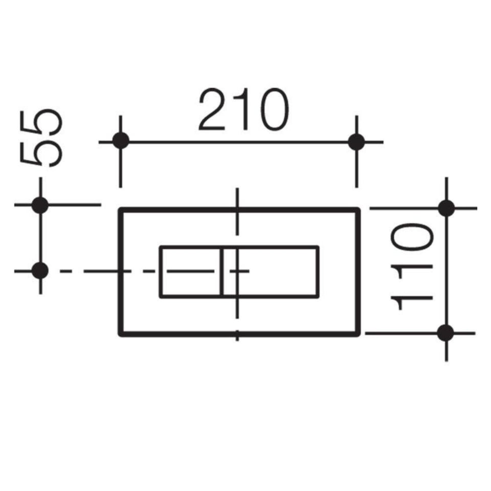 Caroma Invisi Series II® Rectangle Dual Flush Plate & Buttons (Metal) Brushed Bronze