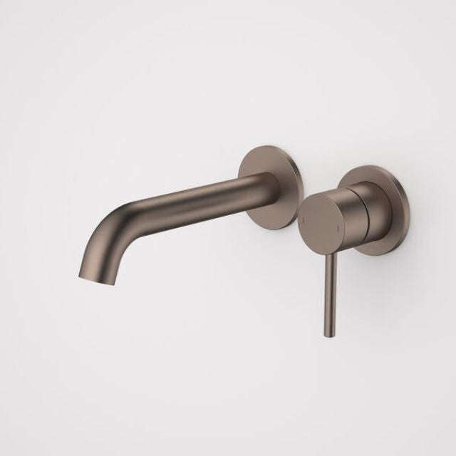 Caroma Liano II 175mm Wall Basin/Bath Mixer Separate Backplate - Brushed Bronze - Full Kit