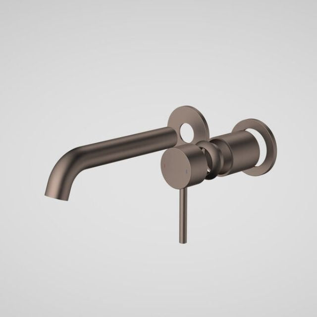 Caroma Liano II 175mm Wall Basin/Bath Trim Kit - 2 x Round Cover Plates - Brushed Bronze 96348BBZ6AF - The Blue Space