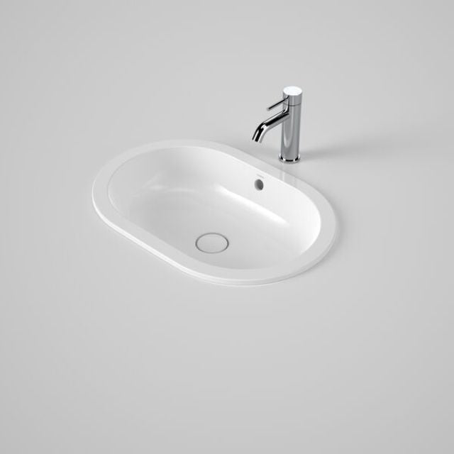 Caroma Liano II 580mm Pill Under/Over Counter Basin - White (with Overflow)