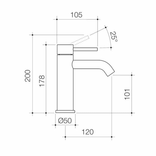 Caroma Liano II Basin Mixer  - Brushed Bronze