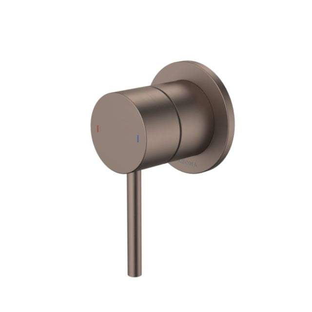Caroma Liano II Bath/Shower Mixer - Round Cover Plate - Brushed Bronze