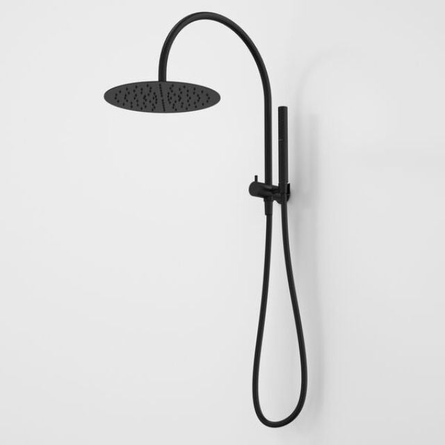 Caroma Liano II Compact Twin Shower with Overhead - Black