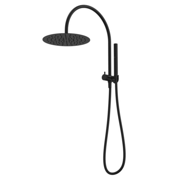 Caroma Liano II Compact Twin Shower with Overhead - Black