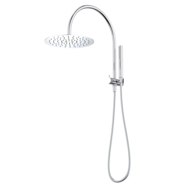 Caroma Liano II Compact Twin Shower with Overhead - Chrome