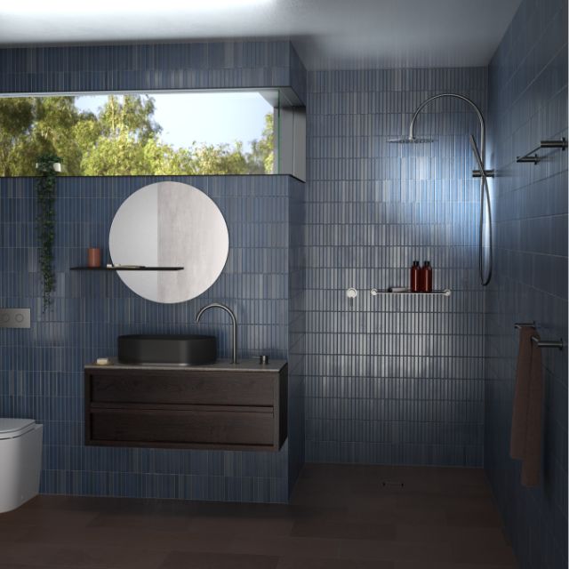 Caroma Liano II Compact Twin Shower with Overhead - Chrome