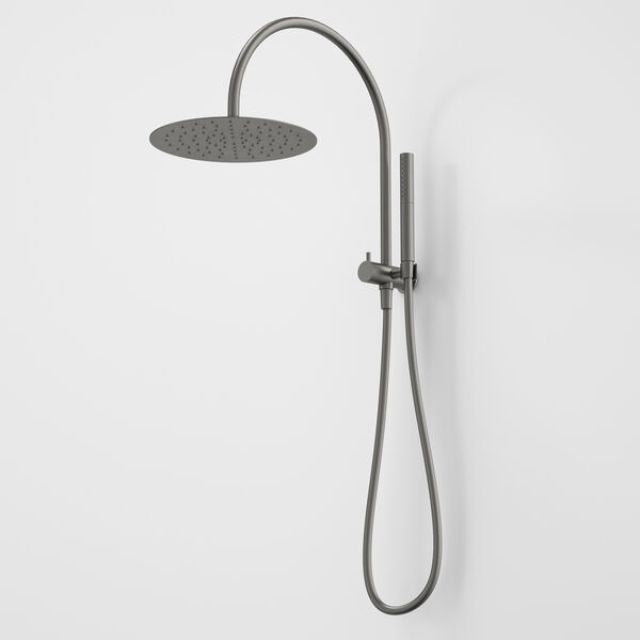 Caroma Liano II Compact Twin Shower with Overhead - Gunmetal
