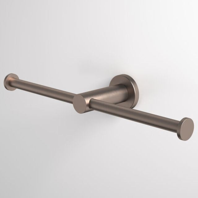 Caroma Liano II Double Toilet Roll Holder - Brushed Bronze