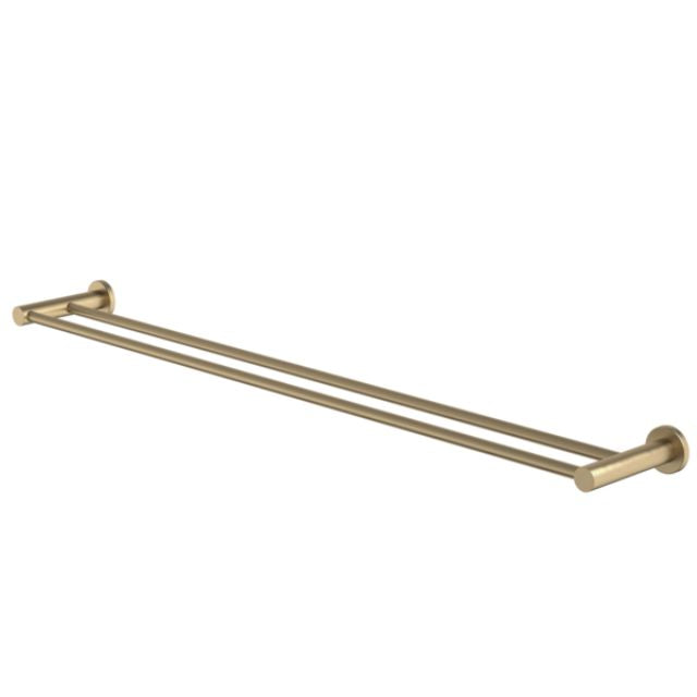 Caroma Liano II Double Towel Rail 840mm - Brushed Brass