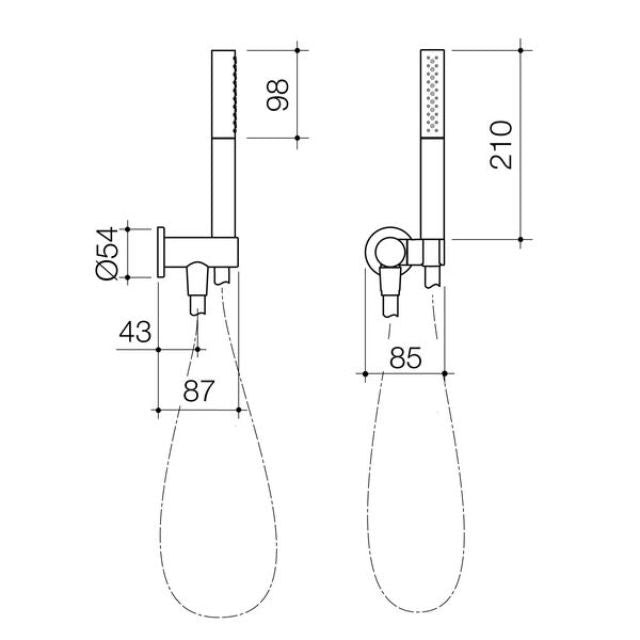 Caroma Liano II Hand Shower - Brushed Bronze